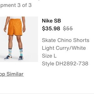 Nike SB Essentials Woven Flow Shorts Lined Mens Large